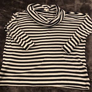 Gap Long Sleeve Waffle Knit Tee with Cowl Neck